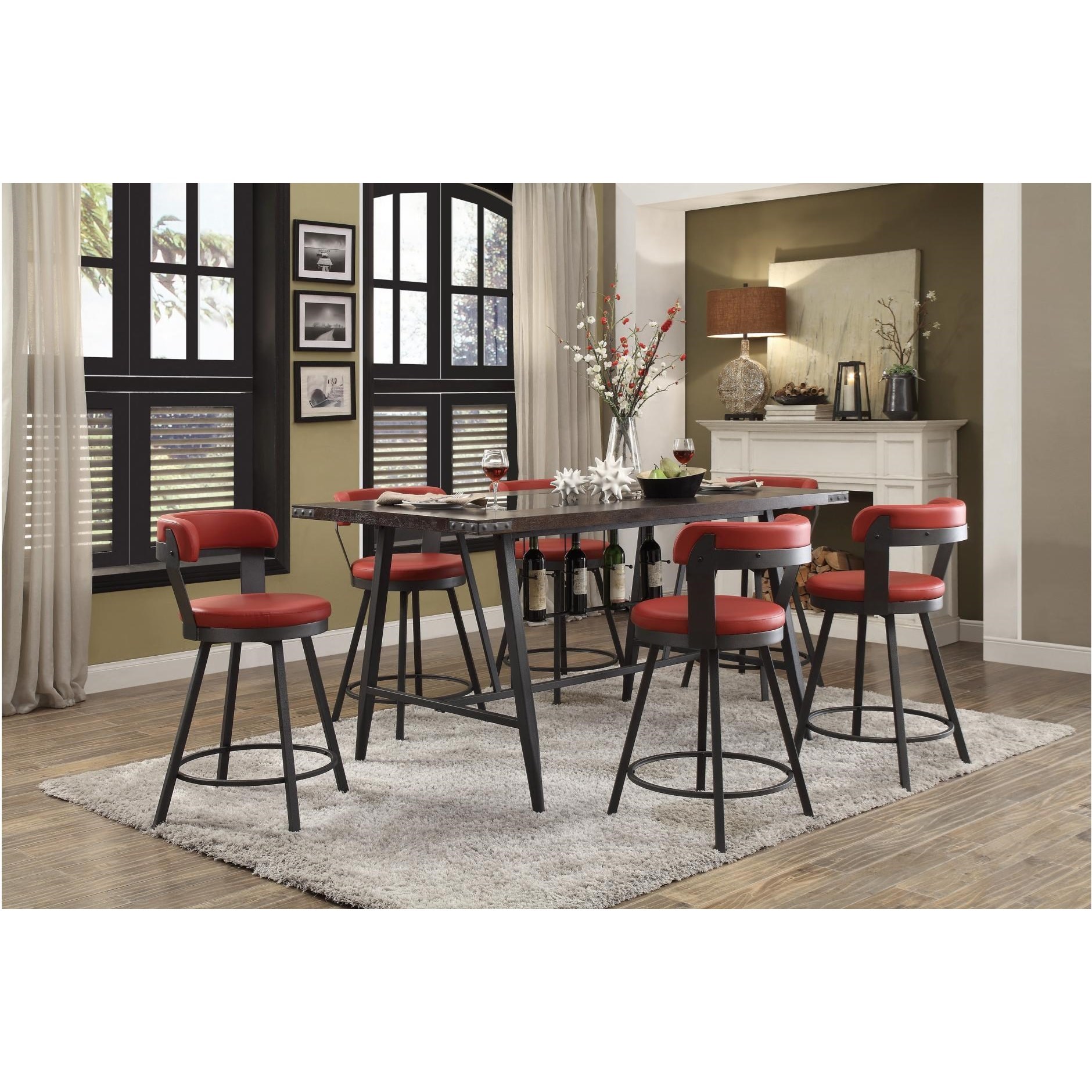 Homelegance appert swivel best sale counter height chair